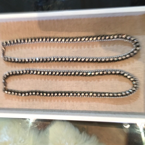 Stella & Dot | Retired La Coco Hematite+Rhinestone Cupchain Necklace - Picture 10 of 16